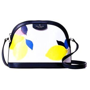 Kate Spade Leather Sylvia Lemon Zest Dome Crossbody Bag